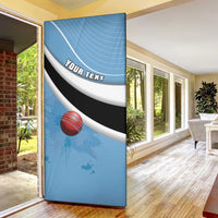 Custom Botswana Cricket Door Cover Go Baggy Blues - Wonder Print Shop