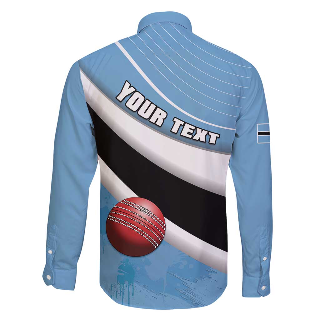 Custom Botswana Cricket Family Matching Long Sleeve Bodycon Dress and Hawaiian Shirt Go Baggy Blues - Wonder Print Shop