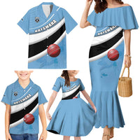 Custom Botswana Cricket Family Matching Mermaid Dress and Hawaiian Shirt Go Baggy Blues - Wonder Print Shop