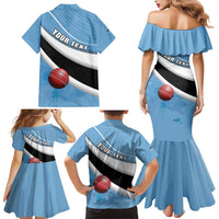 Custom Botswana Cricket Family Matching Mermaid Dress and Hawaiian Shirt Go Baggy Blues - Wonder Print Shop