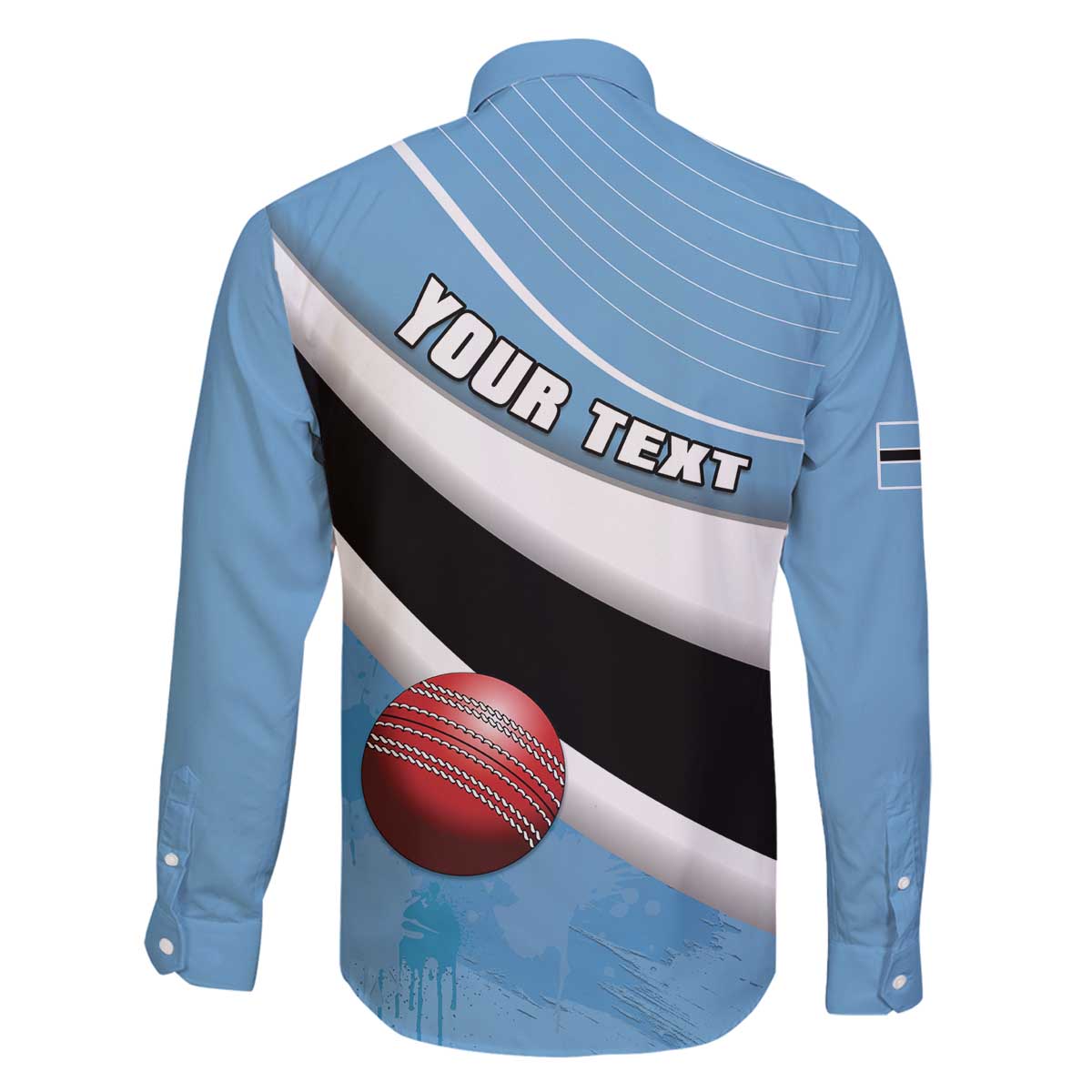 Custom Botswana Cricket Family Matching Off The Shoulder Long Sleeve Dress and Hawaiian Shirt Go Baggy Blues - Wonder Print Shop