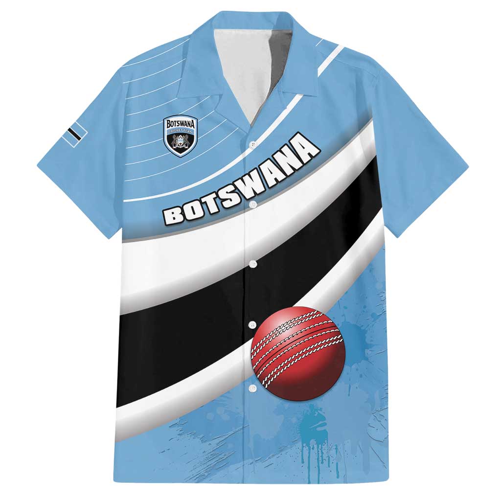 Custom Botswana Cricket Family Matching Off Shoulder Maxi Dress and Hawaiian Shirt Go Baggy Blues - Wonder Print Shop