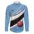 Custom Botswana Cricket Family Matching Off Shoulder Short Dress and Hawaiian Shirt Go Baggy Blues - Wonder Print Shop