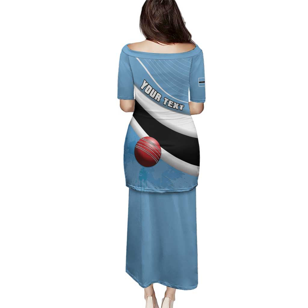 Custom Botswana Cricket Family Matching Puletasi and Hawaiian Shirt Go Baggy Blues - Wonder Print Shop