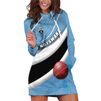 Custom Botswana Cricket Hoodie Dress Go Baggy Blues - Wonder Print Shop
