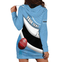 Custom Botswana Cricket Hoodie Dress Go Baggy Blues - Wonder Print Shop