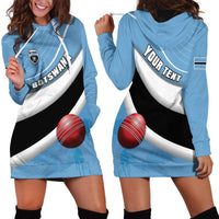 Custom Botswana Cricket Hoodie Dress Go Baggy Blues - Wonder Print Shop