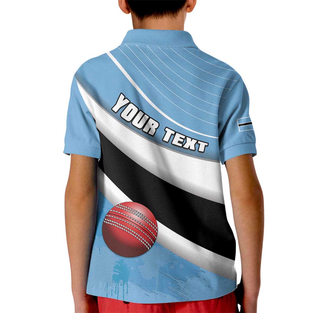 Custom Botswana Cricket Kid Polo Shirt Go Baggy Blues - Wonder Print Shop