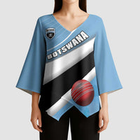 Custom Botswana Cricket Kimono Sleeve Blouse Go Baggy Blues - Wonder Print Shop