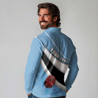 Custom Botswana Cricket Long Sleeve Polo Shirt Go Baggy Blues - Wonder Print Shop