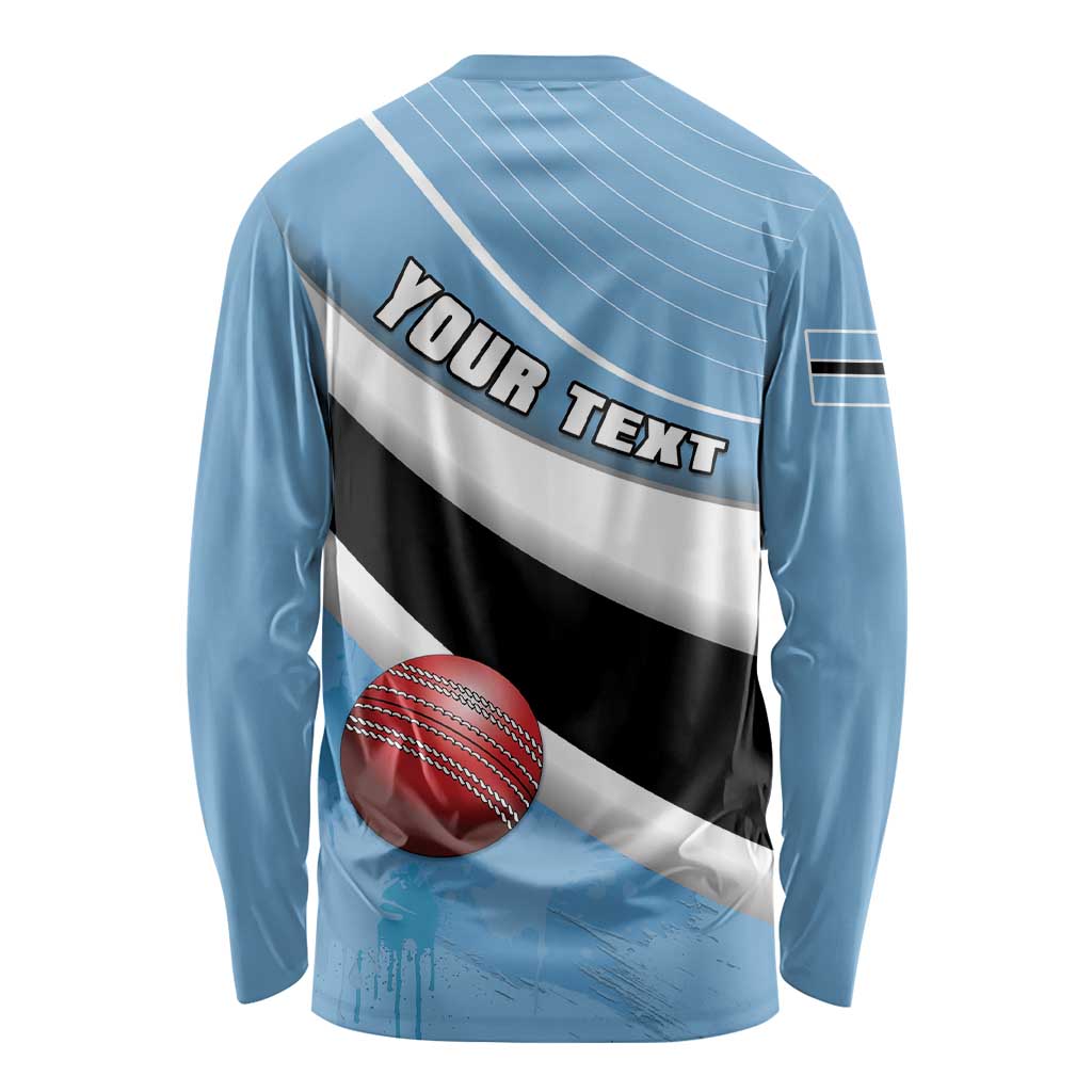 Custom Botswana Cricket Long Sleeve Shirt Go Baggy Blues - Wonder Print Shop