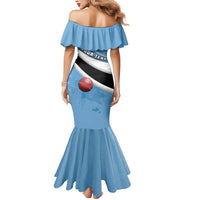 Custom Botswana Cricket Mermaid Dress Go Baggy Blues - Wonder Print Shop