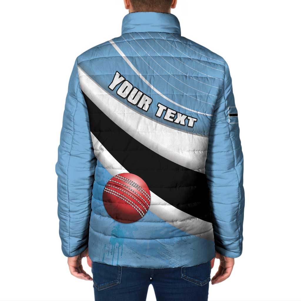 Custom Botswana Cricket Padded Jacket Go Baggy Blues - Wonder Print Shop