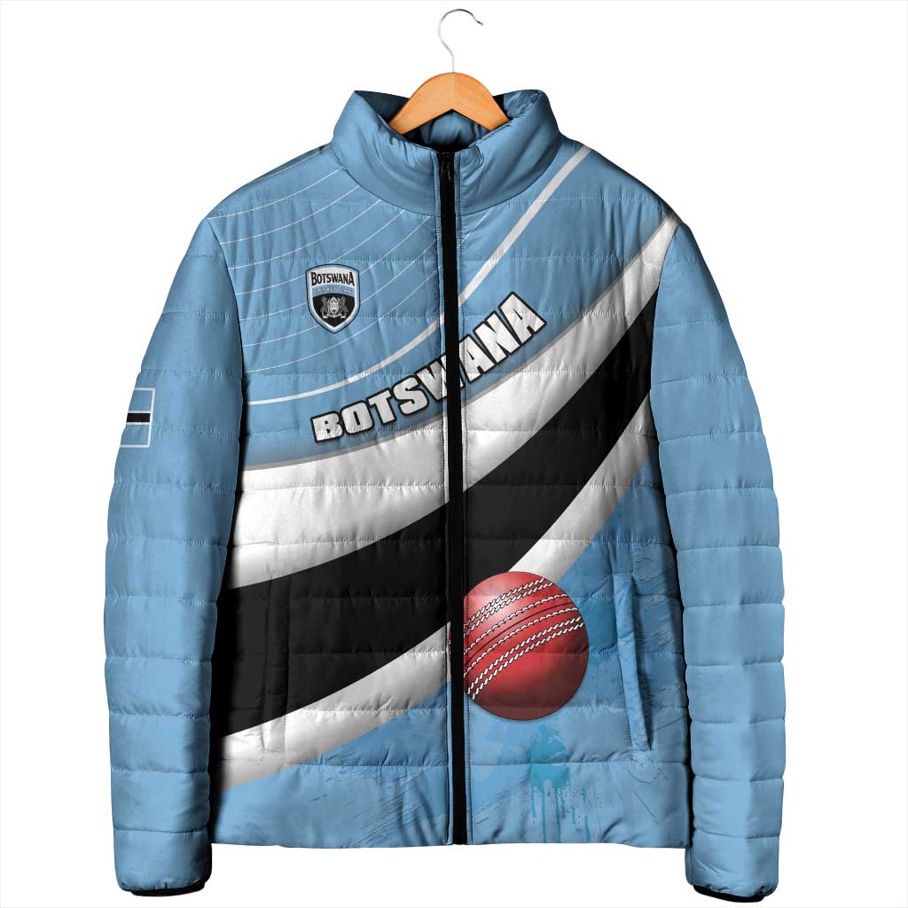 Custom Botswana Cricket Padded Jacket Go Baggy Blues - Wonder Print Shop