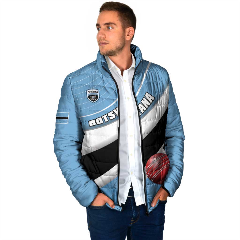 Custom Botswana Cricket Padded Jacket Go Baggy Blues - Wonder Print Shop