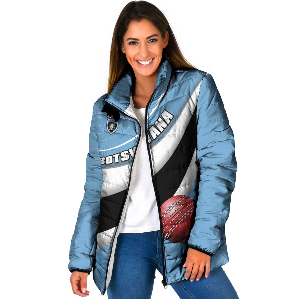 Custom Botswana Cricket Padded Jacket Go Baggy Blues - Wonder Print Shop