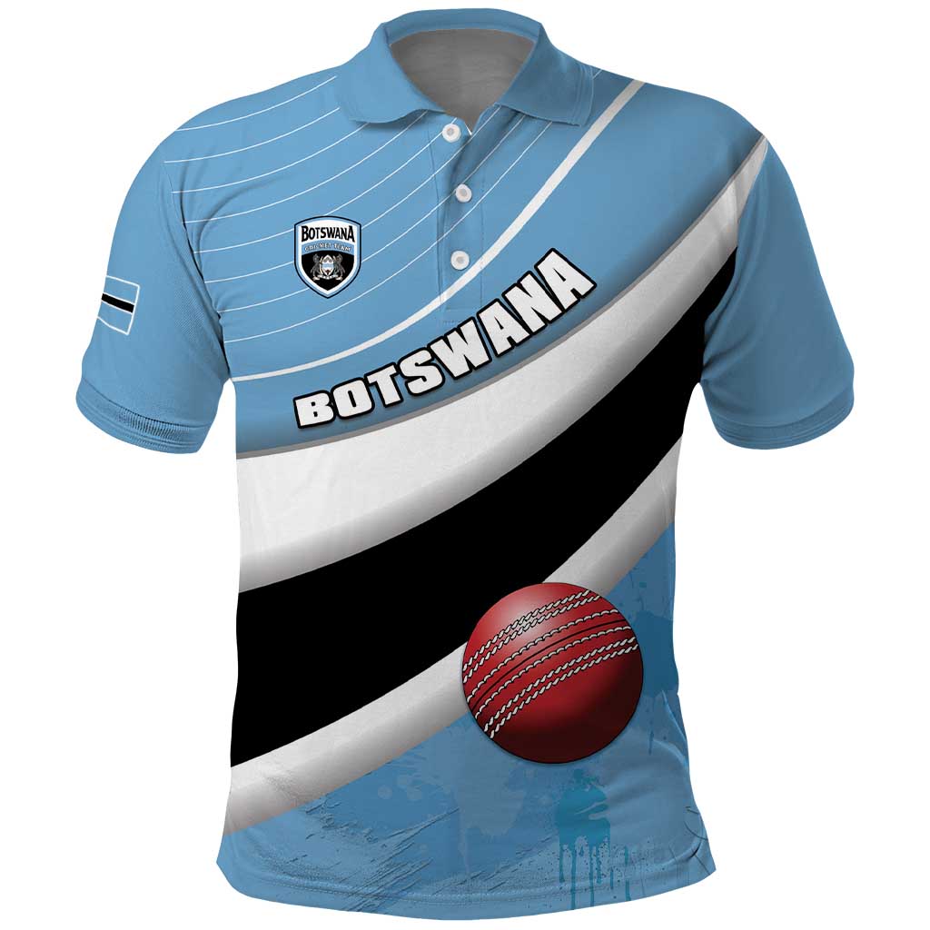 Custom Botswana Cricket Polo Shirt Go Baggy Blues - Wonder Print Shop