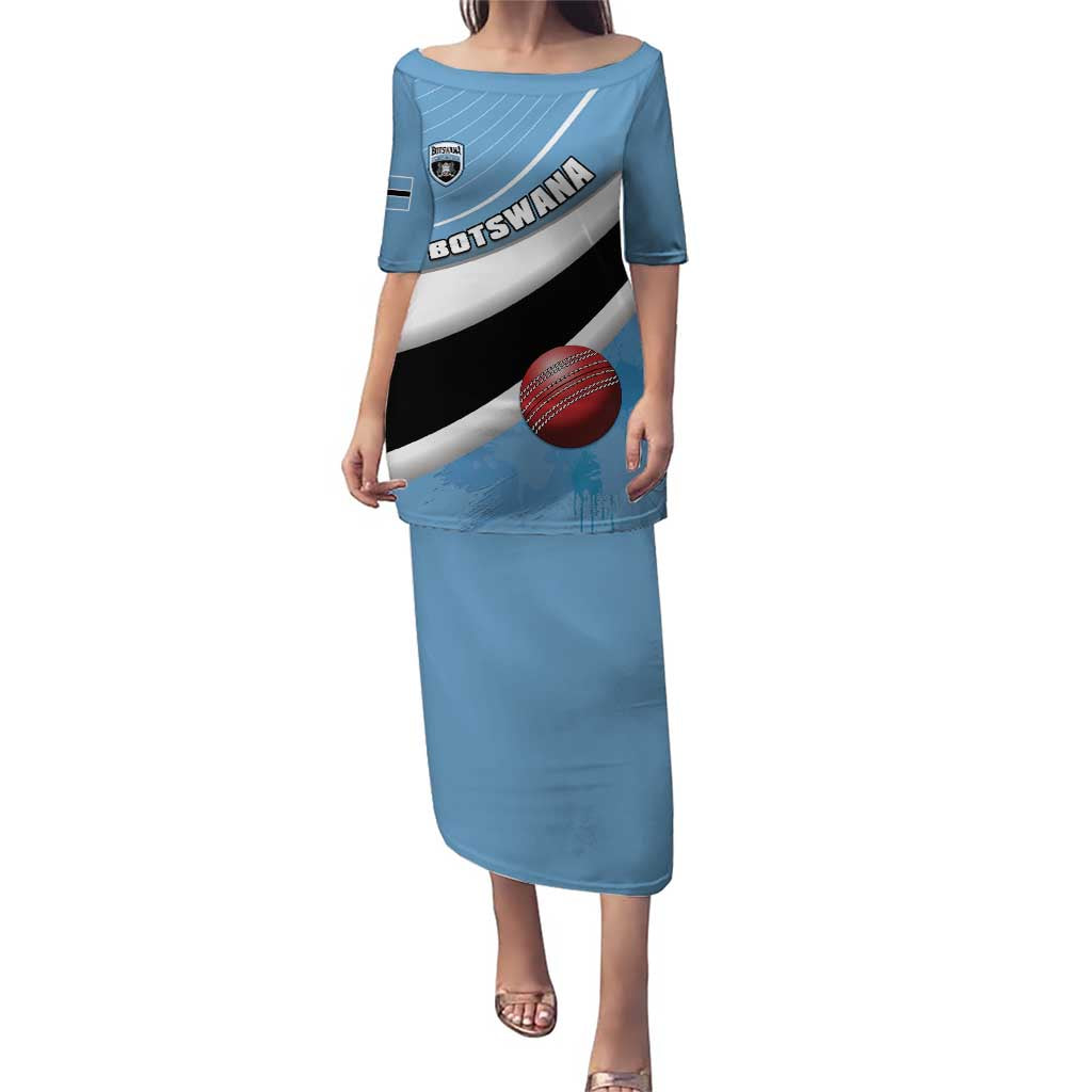 Custom Botswana Cricket Puletasi Go Baggy Blues - Wonder Print Shop