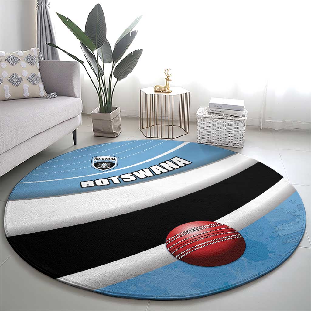 Botswana Cricket Round Carpet Go Baggy Blues - Wonder Print Shop