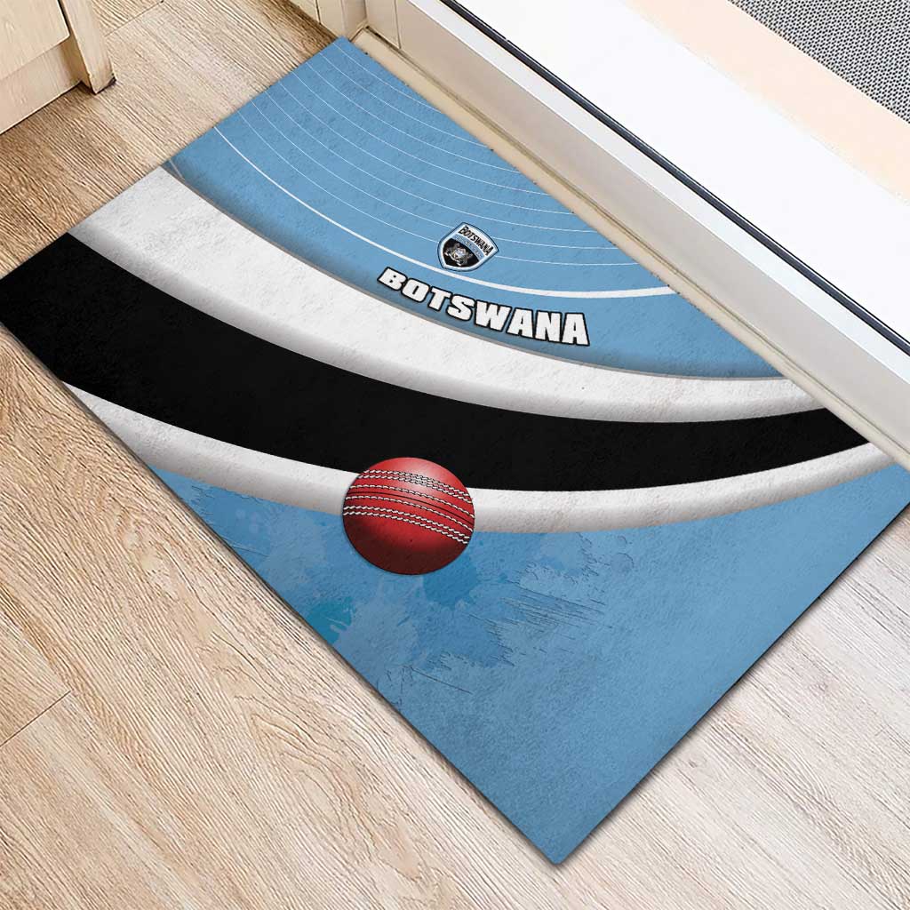 Botswana Cricket Rubber Doormat Go Baggy Blues - Wonder Print Shop