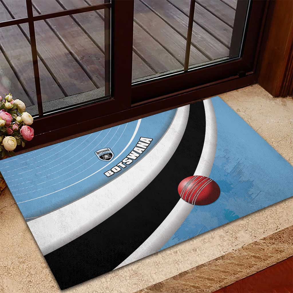 Botswana Cricket Rubber Doormat Go Baggy Blues - Wonder Print Shop