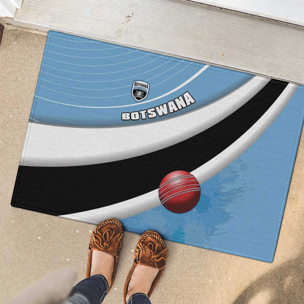 Botswana Cricket Rubber Doormat Go Baggy Blues - Wonder Print Shop