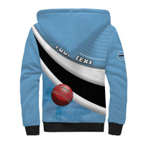 Custom Botswana Cricket Sherpa Hoodie Go Baggy Blues - Wonder Print Shop