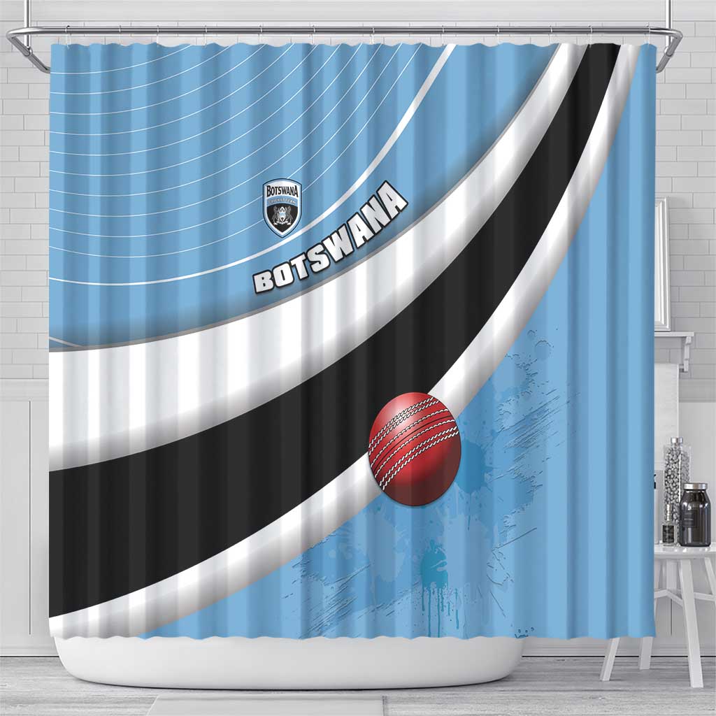 Botswana Cricket Shower Curtain Go Baggy Blues - Wonder Print Shop
