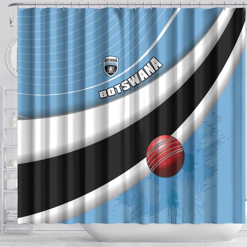 Botswana Cricket Shower Curtain Go Baggy Blues - Wonder Print Shop