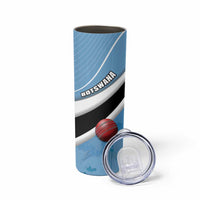 Custom Botswana Cricket Skinny Tumbler Go Baggy Blues - Wonder Print Shop