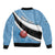 Custom Botswana Cricket Sleeve Zip Bomber Jacket Go Baggy Blues - Wonder Print Shop