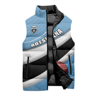 Custom Botswana Cricket Sleeveless Puffer Jacket Go Baggy Blues - Wonder Print Shop