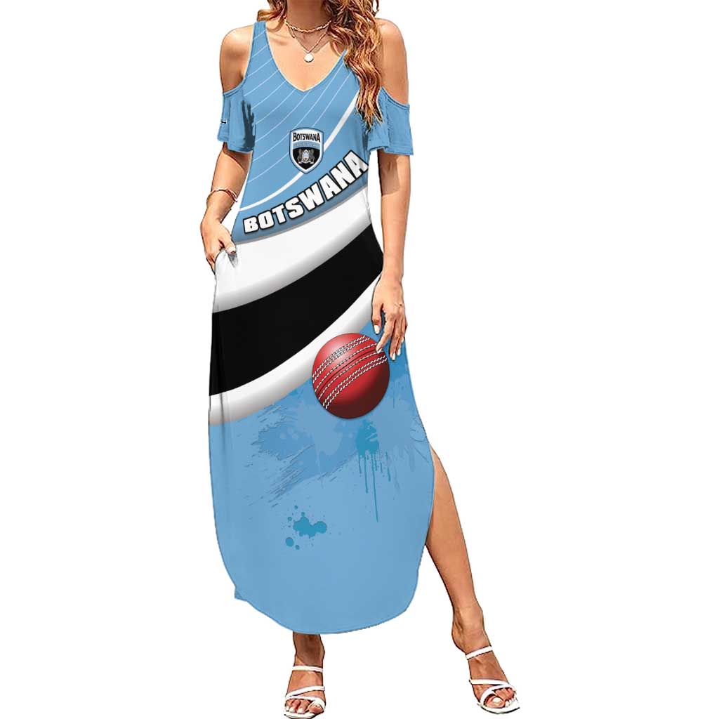 Custom Botswana Cricket Summer Maxi Dress Go Baggy Blues - Wonder Print Shop