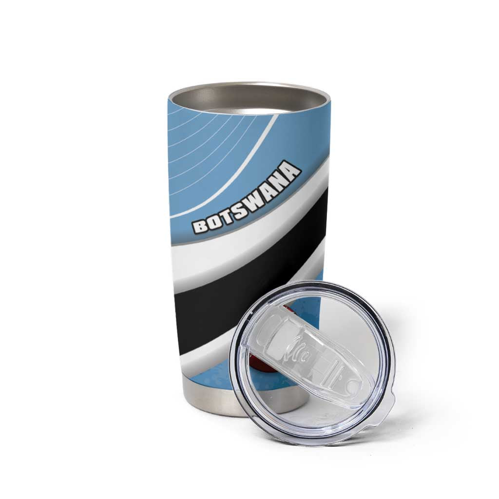 Custom Botswana Cricket Tumbler Cup Go Baggy Blues - Wonder Print Shop