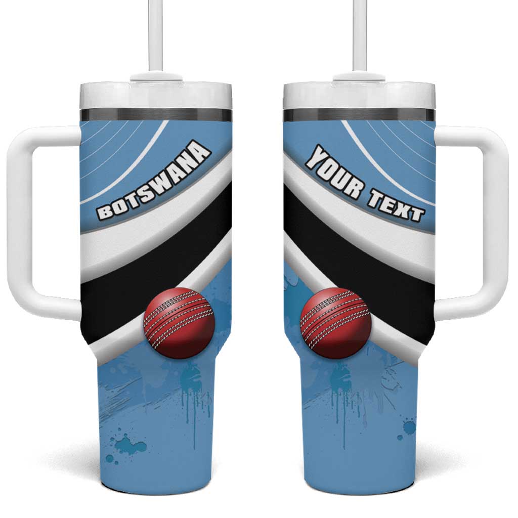 Custom Botswana Cricket Tumbler With Handle Go Baggy Blues - Wonder Print Shop