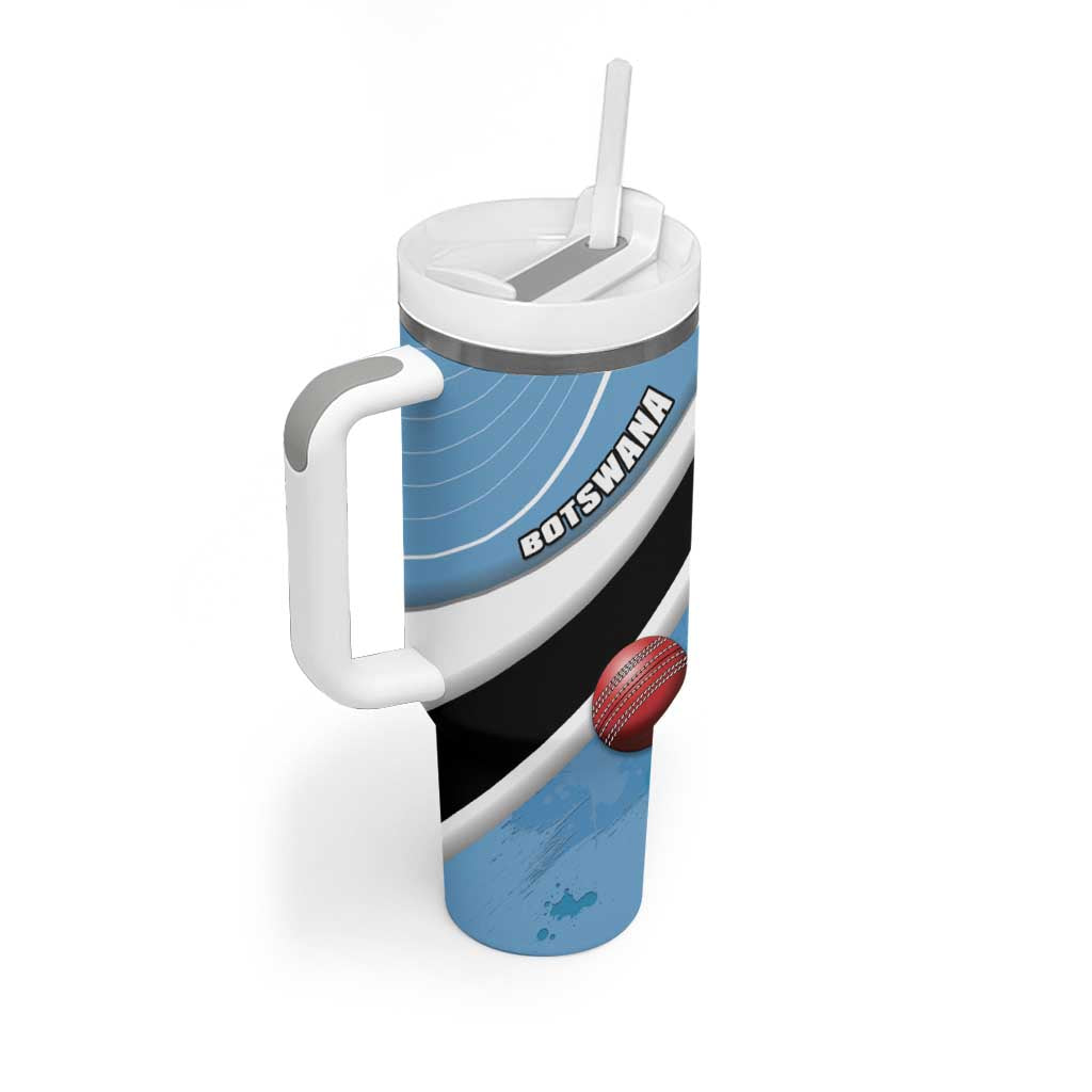 Custom Botswana Cricket Tumbler With Handle Go Baggy Blues - Wonder Print Shop