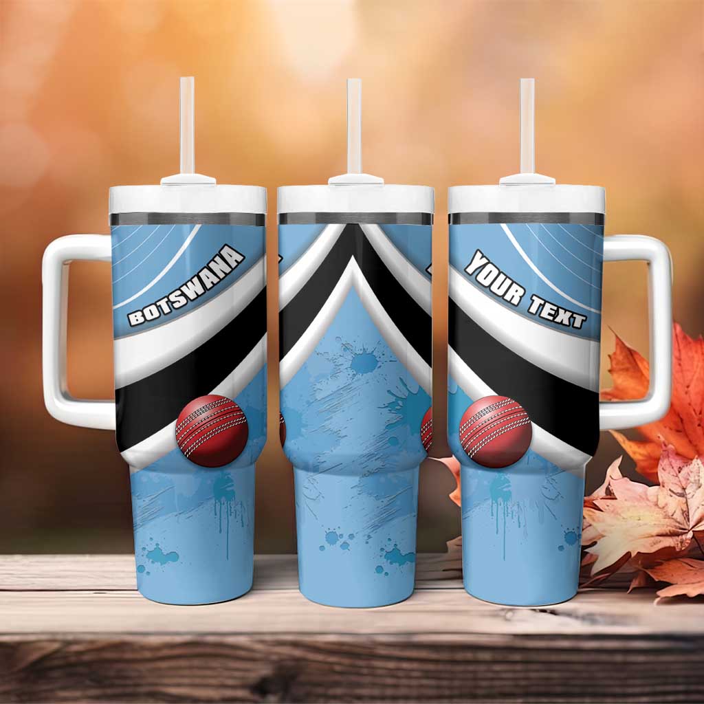 Custom Botswana Cricket Tumbler With Handle Go Baggy Blues - Wonder Print Shop