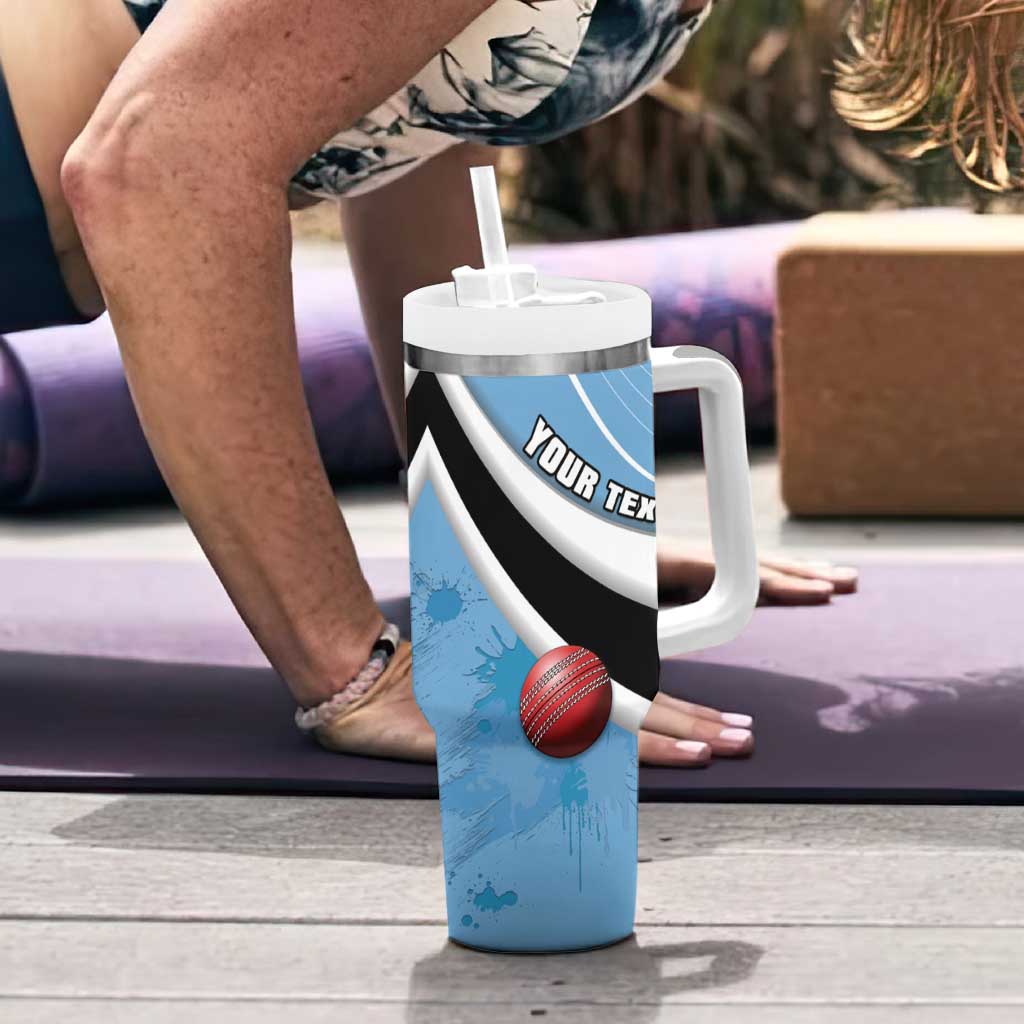 Custom Botswana Cricket Tumbler With Handle Go Baggy Blues - Wonder Print Shop