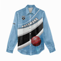 Custom Botswana Cricket Women Casual Shirt Go Baggy Blues - Wonder Print Shop