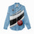 Custom Botswana Cricket Women Casual Shirt Go Baggy Blues - Wonder Print Shop