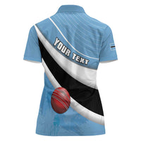 Custom Botswana Cricket Women Polo Shirt Go Baggy Blues - Wonder Print Shop