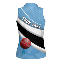 Custom Botswana Cricket Women Sleeveless Polo Shirt Go Baggy Blues - Wonder Print Shop