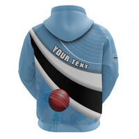 Custom Botswana Cricket Zip Hoodie Go Baggy Blues - Wonder Print Shop