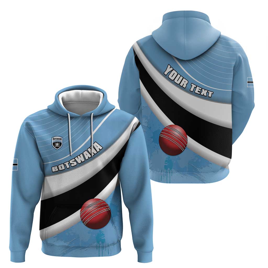 Custom Botswana Cricket Zip Hoodie Go Baggy Blues - Wonder Print Shop