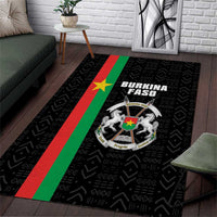 Burkina Faso Striped Area Rug African Mud Cloth Pattern - Black - Wonder Print Shop