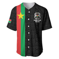 Personalized Burkina Faso Striped Baseball Jersey African Mud Cloth Pattern - Black - Wonder Print Shop