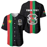 Personalized Burkina Faso Striped Baseball Jersey African Mud Cloth Pattern - Black - Wonder Print Shop