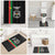 Burkina Faso Striped Bathroom Set African Mud Cloth Pattern - Black - Wonder Print Shop