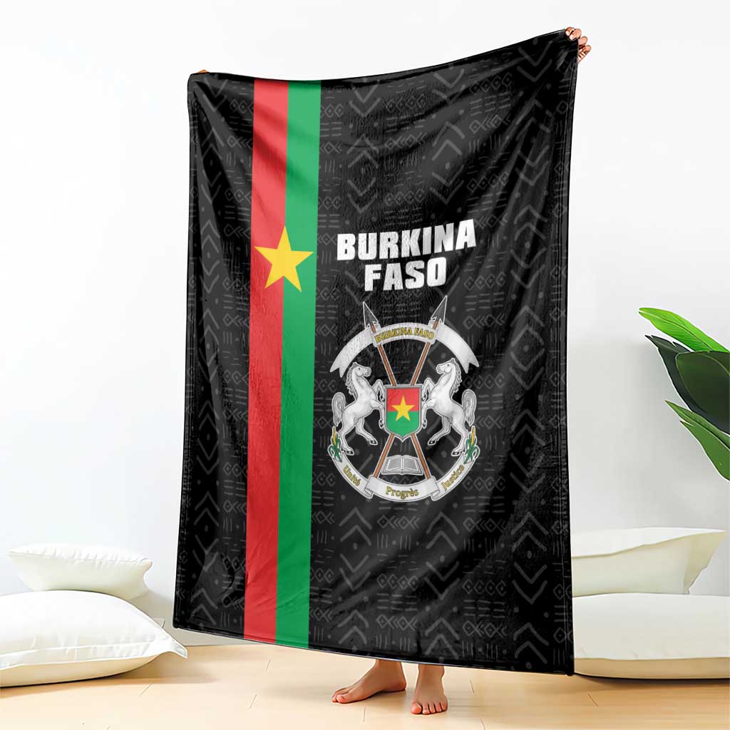 Burkina Faso Striped Blanket African Mud Cloth Pattern - Black - Wonder Print Shop