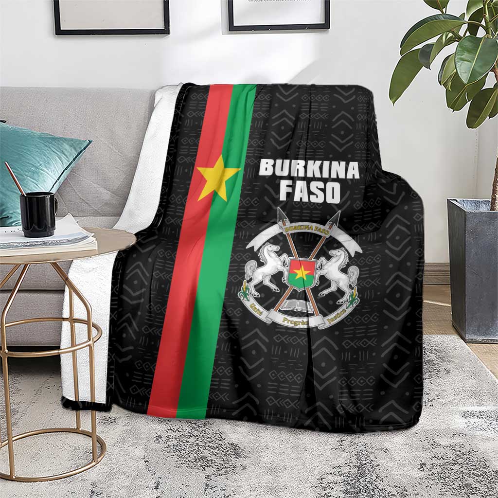 Burkina Faso Striped Blanket African Mud Cloth Pattern - Black - Wonder Print Shop